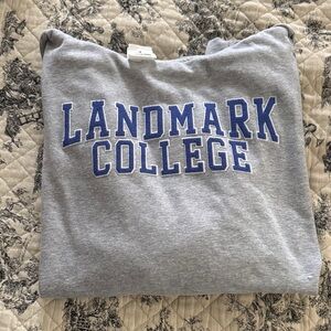 MV Sport Gray Sweatshirt with Blue Landmark College Print